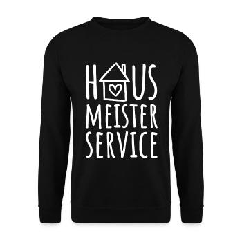 Hausmeister Service - Hausmeisterservice - Unisex Pullover - Schwarz - Vorne - Alina (178cm) & Michal (187cm)