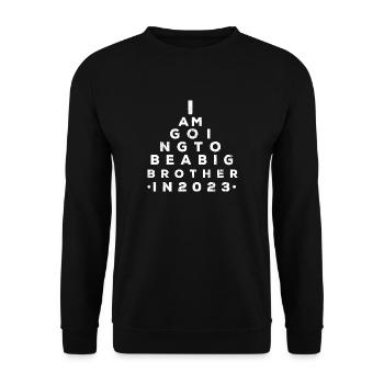 Werde Großer Bruder 2023 Big Bro 23 - Unisex Pullover - Schwarz - Vorne - Alina (178cm) & Michal (187cm)