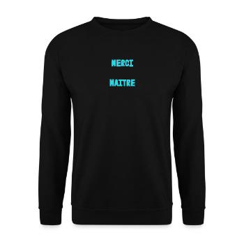 MEISTER. VIELEN DANK. DANKE, MEISTER. MEISTER. MEISTER-GESCHENK - Unisex Pullover - Schwarz - Vorne - Alina (178cm) & Michal (187cm)