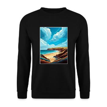 Point Reyes National Seashore California Souvenir - Unisex Pullover - Schwarz - Vorne - Alina (178cm) & Michal (187cm)