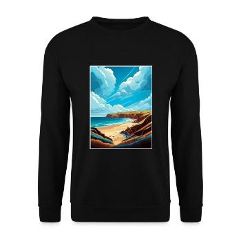 Point Reyes National Seashore California Souvenir - Unisex Pullover - Schwarz - Vorne - Alina (178cm) & Michal (187cm)