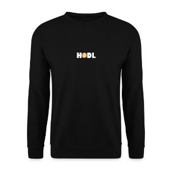 Mode Bitcoin HODL : Activé - Sweat-shirt Unisexe - noir - Devant - Alina (178cm) & Michal (187cm)