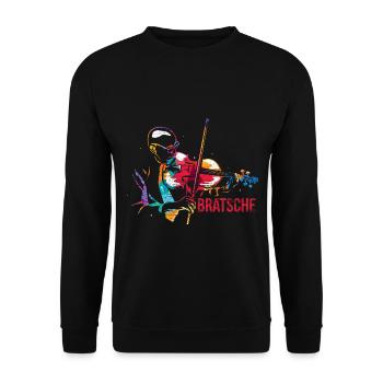 Schmissige Bratschenklänge Orchester - Unisex Pullover - Schwarz - Vorne - Alina (178cm) & Michal (187cm)