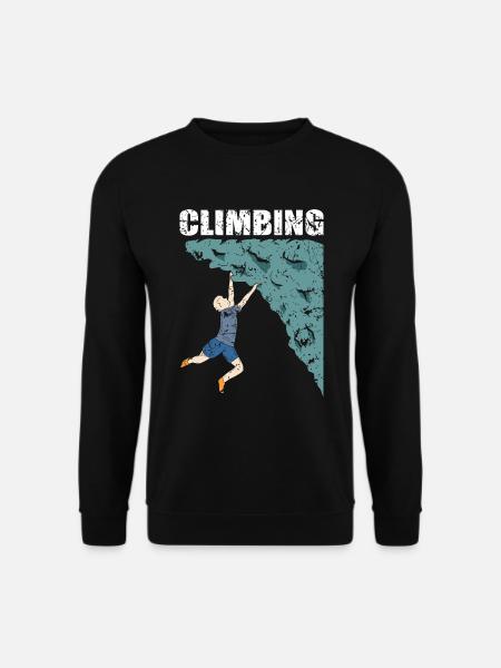 Klettern Climbing Kletterer Climber - Unisex Pullover - Schwarz