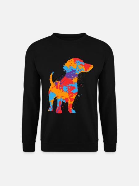 Dackel Mama bunter Dachshund Kinder Mädchen Teckel - Unisex Pullover - Schwarz