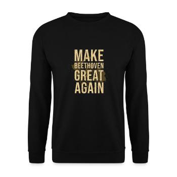 Beethoven - Unisex Sweatshirt - black - Front - Alina (178cm) & Michal (187cm)