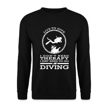 SCUBA DIVING Tauchen Diving Dive stolzer Taucher - Unisex Pullover - Schwarz - Vorne - Alina (178cm) & Michal (187cm)