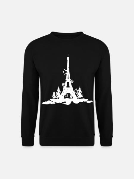 WEIHNACHTEN EIFFEL TOUR 2,Eiffelturm paris - Unisex Pullover - Schwarz
