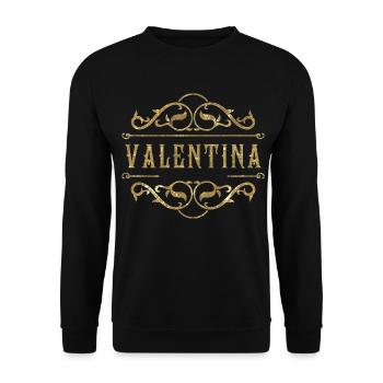 Valentina gold - Unisex Pullover - Schwarz - Vorne - Alina (178cm) & Michal (187cm)