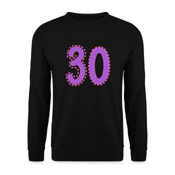 30. 30 YEARS. 30th ANNIVERSARY. 30 YEARS ANNIVERSARY. - Unisex Sweatshirt - black - Front - Alina (178cm) & Michal (187cm)