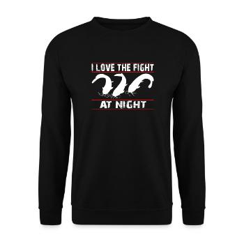 I poisson-chat - pêcheur de poisson-chat - Sweat-shirt Unisexe - noir - Devant - Alina (178cm) & Michal (187cm)