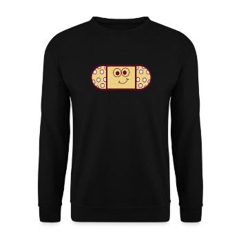 Pflaster - Unisex Pullover - Schwarz - Vorne - Alina (178cm) & Michal (187cm)