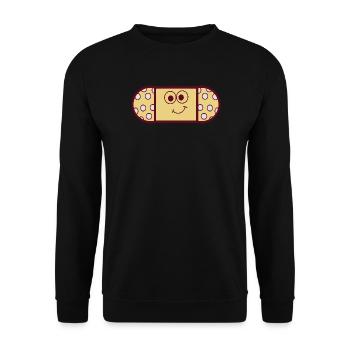 Pflaster - Unisex Pullover - Schwarz - Vorne - Alina (178cm) & Michal (187cm)