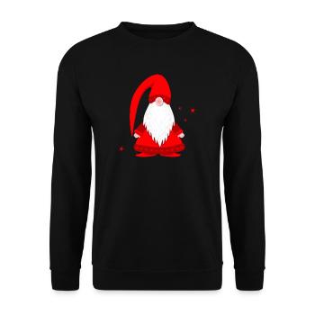 Wichtel wichteln Wichtelgeschenk Weihnachten Zwerg - Unisex Pullover - Schwarz - Vorne - Alina (178cm) & Michal (187cm)