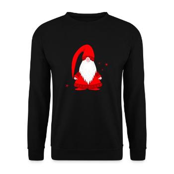 Wichtel wichteln Wichtelgeschenk Weihnachten Zwerg - Unisex Pullover - Schwarz - Vorne - Alina (178cm) & Michal (187cm)
