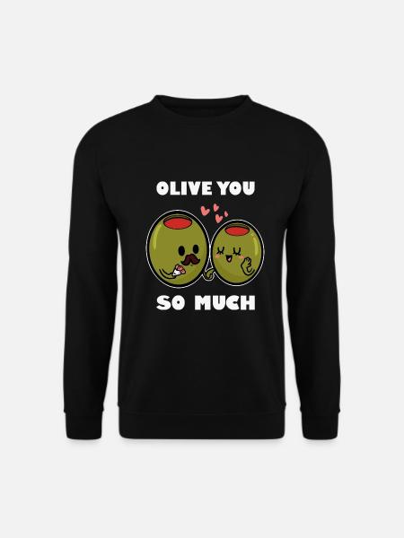 Leidenschaftlicher Oliven Genießer - Unisex Pullover - Schwarz