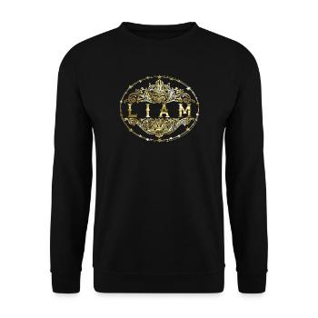 Liam - Unisex Pullover - Schwarz - Vorne - Alina (178cm) & Michal (187cm)