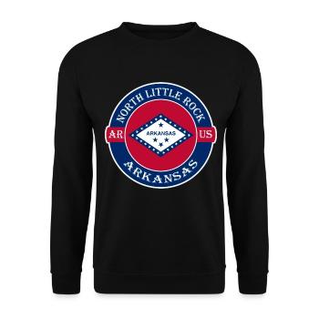 North Little Rock Arkansas Flagge USA Souvenir - Unisex Pullover - Schwarz - Vorne - Alina (178cm) & Michal (187cm)