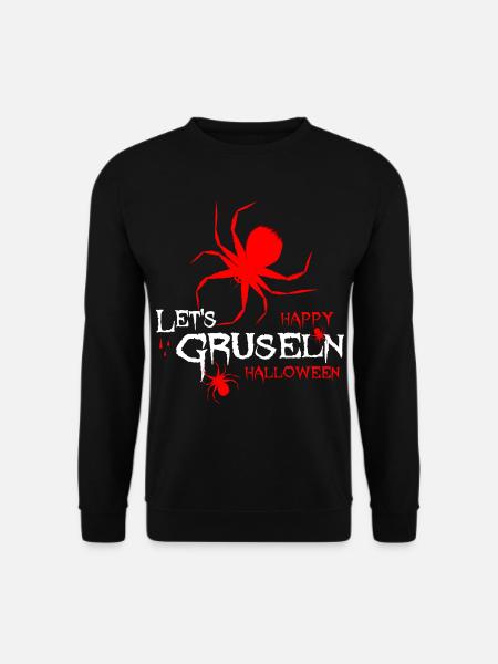 Halloween Spinne Gruselzeit - Unisex Pullover - Schwarz