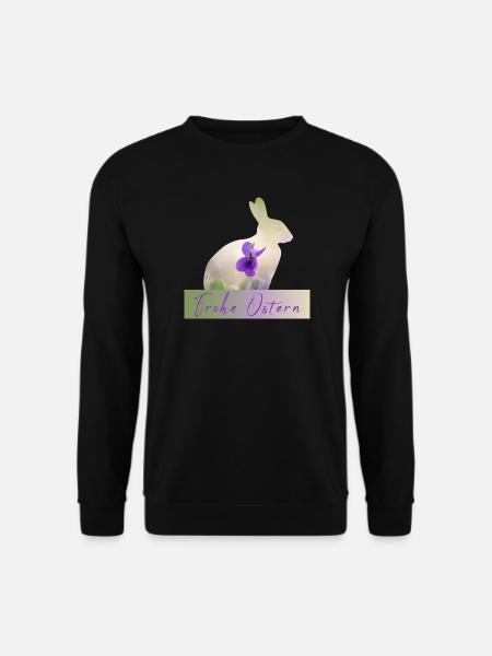 Frohe Ostern Hase - Unisex Pullover - Schwarz