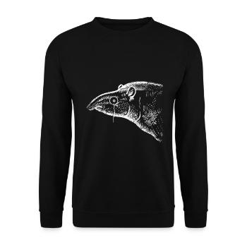 Rätselhafter Tapir Dschungeltier - Unisex Pullover - Schwarz - Vorne - Alina (178cm) & Michal (187cm)