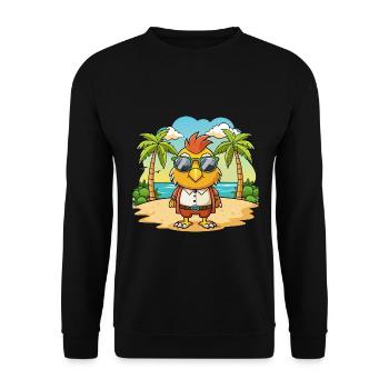 Hawk Lustige Cartoon Sommer Strand Sonnenbrille - Unisex Pullover - Schwarz - Vorne - Alina (178cm) & Michal (187cm)