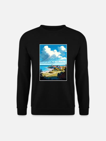 Gotland Schweden Vintage Reiseposter WPA Souvenir - Unisex Pullover - Schwarz