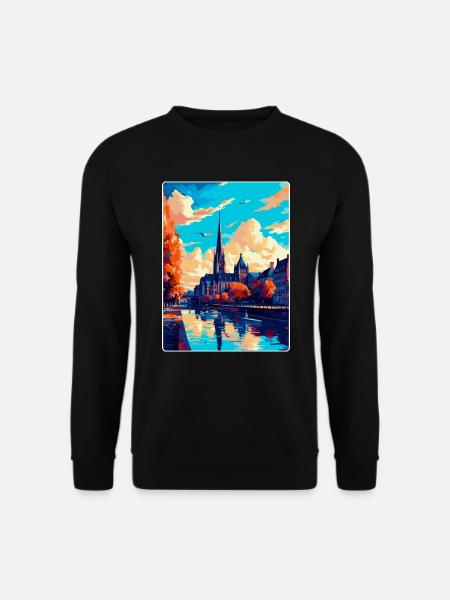 Bonn Deutschland Vintage Reiseposter WPA Souvenir - Unisex Pullover - Schwarz