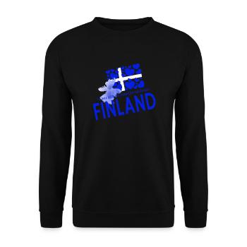 Finnland Finland - Unisex Pullover - Schwarz - Vorne - Alina (178cm) & Michal (187cm)