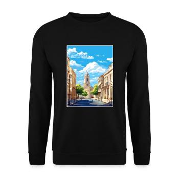 Nimes Frankreich Vintage Reiseplakat WPA Souvenir - Unisex Pullover - Schwarz - Vorne - Alina (178cm) & Michal (187cm)