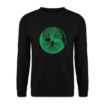 Baum des Lebens - Unisex Pullover - Schwarz - Vorne - Alina (178cm) & Michal (187cm)
