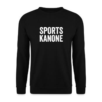Sportskanone - Unisex Pullover - Schwarz - Vorne - Alina (178cm) & Michal (187cm)