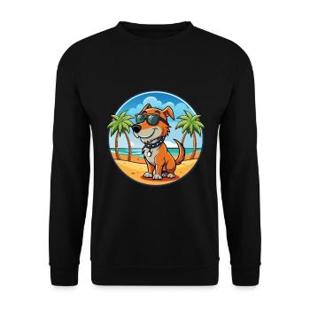 Polnische Jagdhund Hund Rasse Cartoon Sonnenbrille - Unisex Pullover - Schwarz - Vorne - Alina (178cm) & Michal (187cm)