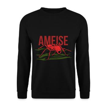 Fleißige Waldameisen Kolonie - Unisex Pullover - Schwarz - Vorne - Alina (178cm) & Michal (187cm)