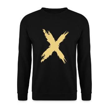 Kreuz - Unisex Pullover - Schwarz - Vorne - Alina (178cm) & Michal (187cm)