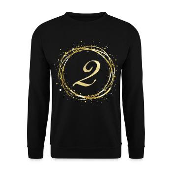 2 - Unisex Pullover - Schwarz - Vorne - Alina (178cm) & Michal (187cm)