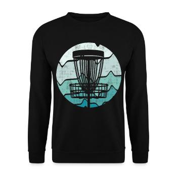Discgolf Design Discgolfer Sport Disc Golf - Unisex Pullover - Schwarz - Vorne - Alina (178cm) & Michal (187cm)