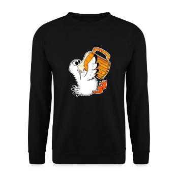 Seagull Beer Seagull Mer du Nord Allemagne du Nord - Sweat-shirt Unisexe - noir - Devant - Alina (178cm) & Michal (187cm)