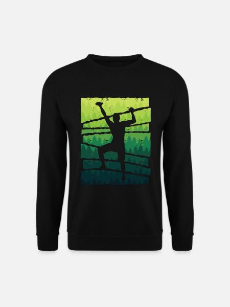 Klettern Freiklettern Jungen Berge Bouldern - Unisex Pullover - Schwarz