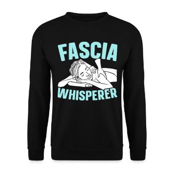Faszienflüsterer lizenzierter Massagetherapeut - Unisex Pullover - Schwarz - Vorne - Alina (178cm) & Michal (187cm)