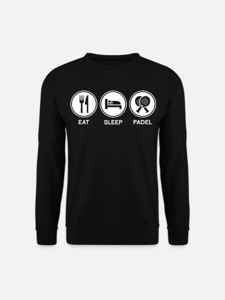 Padel Eat Sleep Padel Tennis Spieler - Unisex Pullover - Schwarz