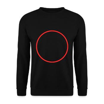 Kreis Ring Form Symbol Rot - Unisex Pullover - Schwarz - Vorne - Alina (178cm) & Michal (187cm)