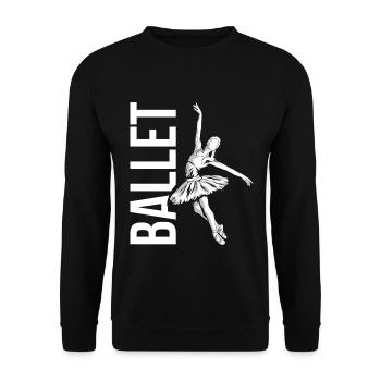 Schwungvoller Ballett Bühnenauftritt - Unisex Pullover - Schwarz - Vorne - Alina (178cm) & Michal (187cm)