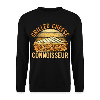 Kenner von gegrilltem Käse Käsiger gegrillter Käse - Unisex Pullover - Schwarz - Vorne - Alina (178cm) & Michal (187cm)