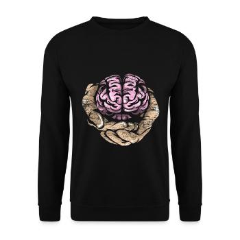 Scharfsinnige Psychologin Praxis - Unisex Pullover - Schwarz - Vorne - Alina (178cm) & Michal (187cm)