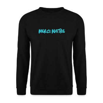 MEISTER. VIELEN DANK. DANKE, MEISTER. MEISTER. MEISTER-GESCHENK - Unisex Pullover - Schwarz - Vorne - Alina (178cm) & Michal (187cm)