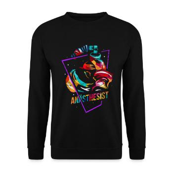 Wachsamer Anästhesist Aufwachraum - Unisex Pullover - Schwarz - Vorne - Alina (178cm) & Michal (187cm)