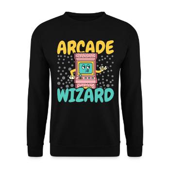 Arcade Spiele Video Spiel Spiel Nerd Streamer - Unisex Pullover - Schwarz - Vorne - Alina (178cm) & Michal (187cm)