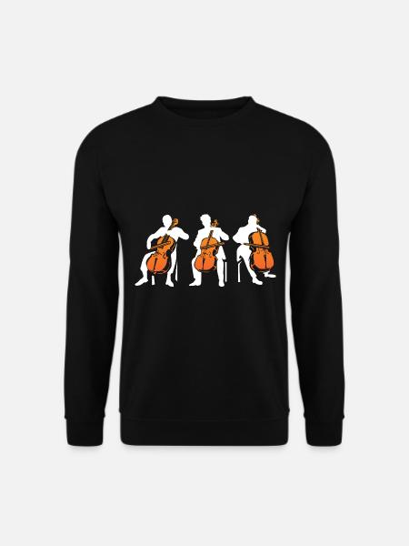 Schwungvolles Cello Konzertsaal - Unisex Pullover - Schwarz