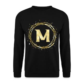 M - Unisex Pullover - Schwarz - Vorne - Alina (178cm) & Michal (187cm)